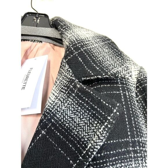 FLEURETTE X HARRIS TWEED® OAKLEY DOUBLE BREASTED COAT "WINDOWS" US14 - Picture 13 of 13